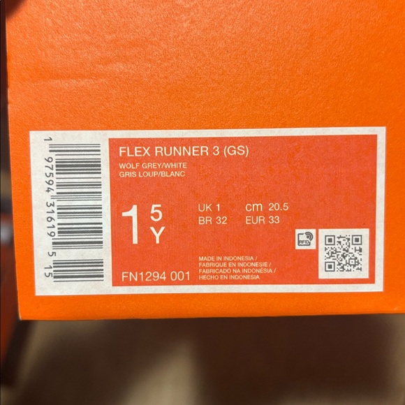 Nike New Flex Runner 3 Grey/ Withe Mesh Preschool Sneaker Shoes FN1449-001 - Picture 8 of 8